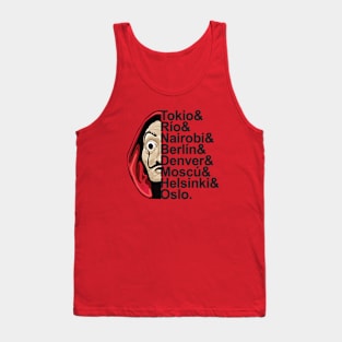 Case De Papel City names Tank Top